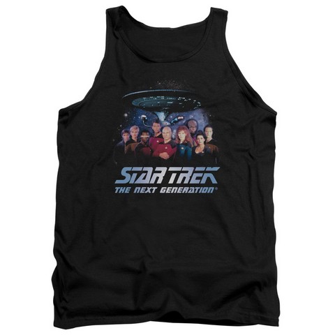Star Trek-Space Group - Adult Tank Top - Black- Extra Large