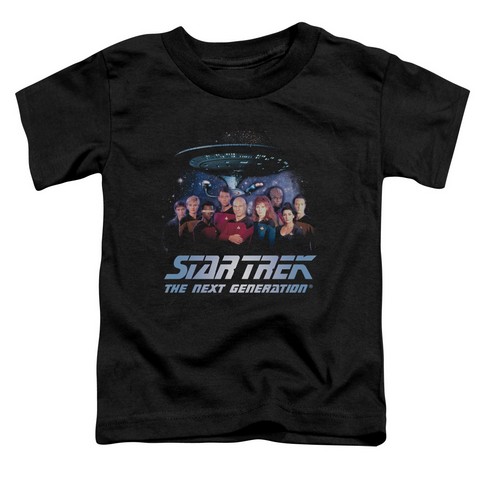 Star Trek-Space Group - Short Sleeve Toddler Tee - Black- Large 4T