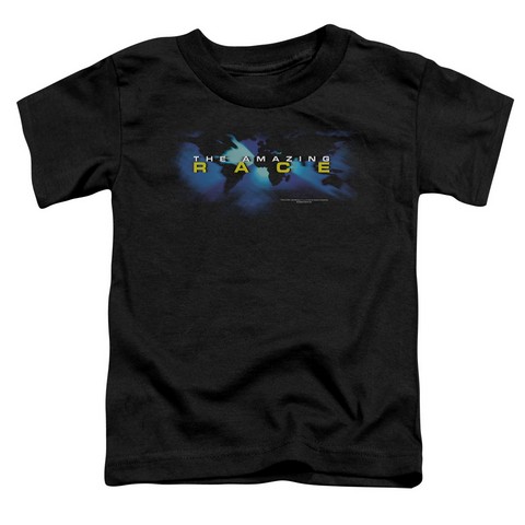 Amazing Race-Faded Globe - Short Sleeve Toddler Tee - Black- Medium 3T