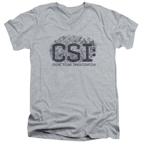 Csi-Distressed Logo - Short Sleeve Adult 30-1 Tee - Heather- Small
