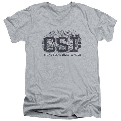 Csi-Distressed Logo - Short Sleeve Adult 30-1 Tee - Heather- Extra Large