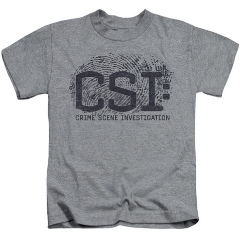 Csi-Distressed Logo - Short Sleeve Juvenile 18-1 Tee - Heather- Large 7