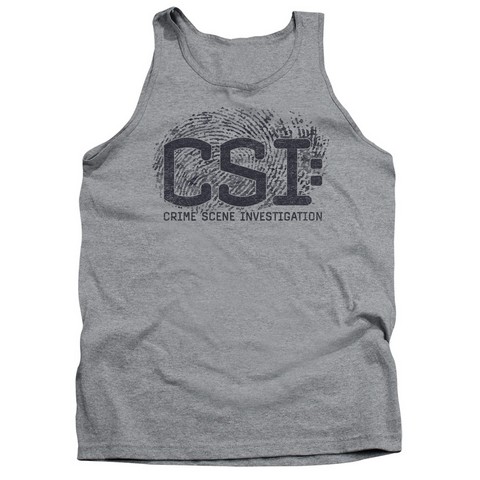 Csi-Distressed Logo - Adult Tank Top - Heather- Small