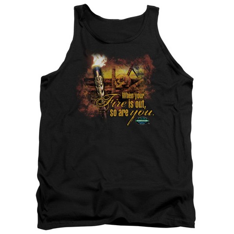 survivor-Fires Out - Adult Tank Top - Black- Small