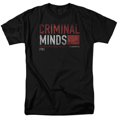 Criminal Minds-Title Card - Short Sleeve Adult 18-1 Tee - Black- Small