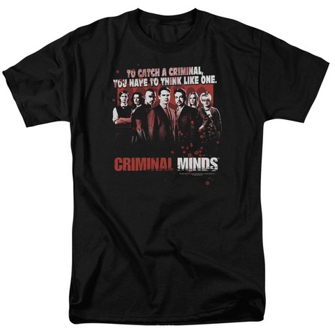 Criminal Minds-Think Like One - Short Sleeve Adult 18-1 Tee - Black- Medium
