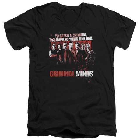 Criminal Minds-Think Like One - Short Sleeve Adult 30-1 Tee - Black- Small