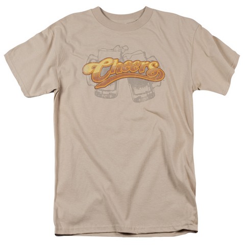 Cheers-Beer Mugs Short Sleeve Adult 18-1 Tee - Sand - Medium