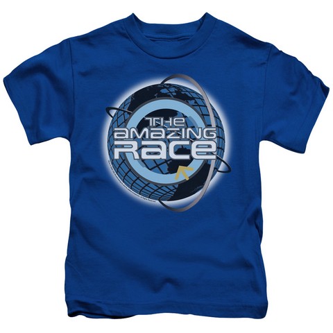Amazing Race-Around The Globe - Short Sleeve Juvenile 18-1 Tee - Royal- Small 4