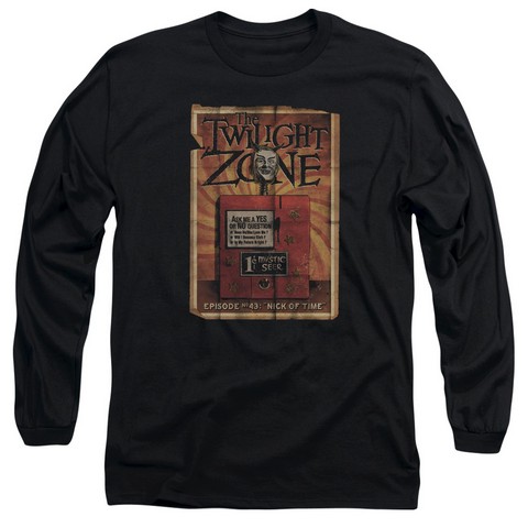 Twilight Zone-Seer - Long Sleeve Adult 18-1 Tee - Black- Medium