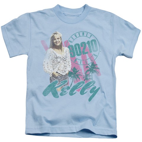 90210-Kelly Vintage Short Sleeve Juvenile 18-1 Tee - Light Blue - Large 7
