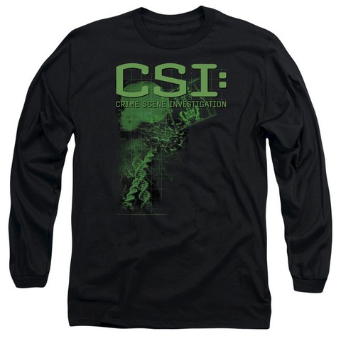 Csi-Evidence - Long Sleeve Adult 18-1 Tee - Black- Large