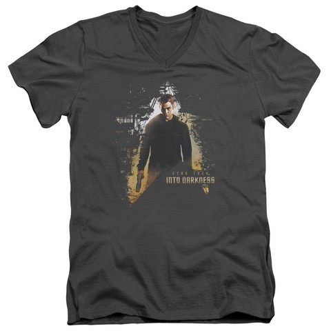 Star Trek-Dark Hero - Short Sleeve Adult 30-1 Tee - Charcoal, Medium