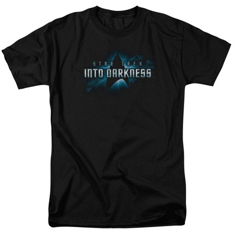Star Trek-Into Darkness Logo - Short Sleeve Adult 18-1 Tee - Black- Medium