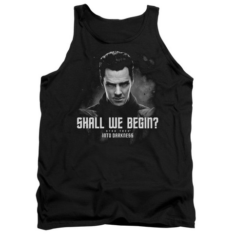 Star Trek-Shall We Begin - Adult Tank Top - Black- Small