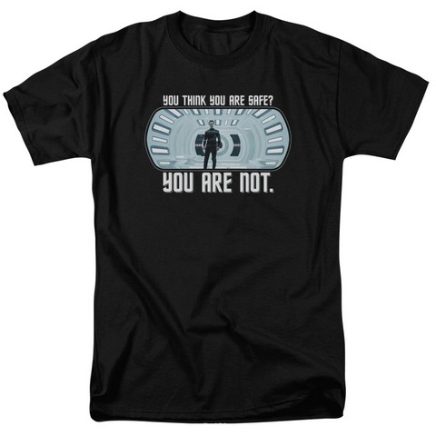 Star Trek-Not Safe - Short Sleeve Adult 18-1 Tee - Black- Medium