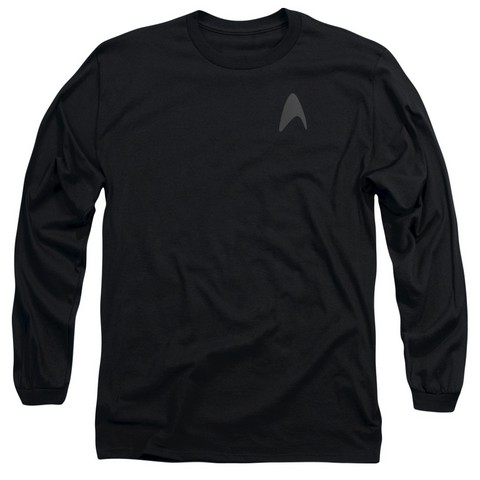 Star Trek-Darkness Command Logo - Long Sleeve Adult 18-1 Tee - Black- Medium