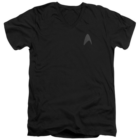 Star Trek-Darkness Command Logo - Short Sleeve Adult 30-1 Tee - Black- Medium