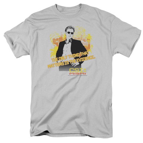 Csi Miami-Hand On Hips - Short Sleeve Adult 18-1 Tee - Silver- Medium