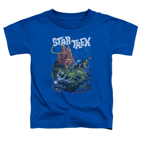Star Trek-Vulcan Battle - Short Sleeve Toddler Tee - Royal- Small 2T