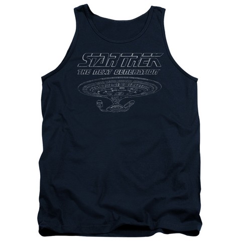 Star Trek-Tng Enterprise - Adult Tank Top - Navy- Medium
