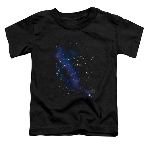 Star Trek-Spock Constellations - Short Sleeve Toddler Tee - Black- Medium 3T