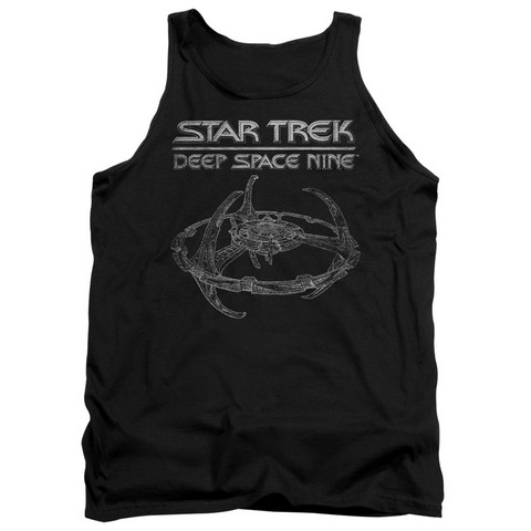 Star Trek-Ds9 Station - Adult Tank Top - Black- Medium