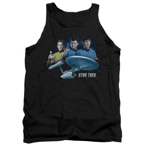 Star Trek-Main Three - Adult Tank Top - Black- Medium