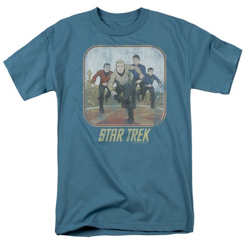 st Original-Running Cartoon Crew - Short Sleeve Adult 18-1 Tee - Slate- Medium
