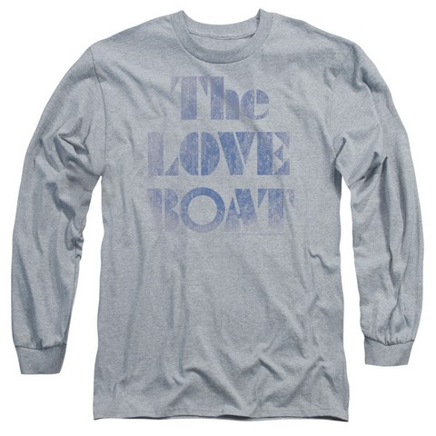 Love Boat-Distressed - Long Sleeve Adult 18-1 Tee - Athletic Heather- Medium