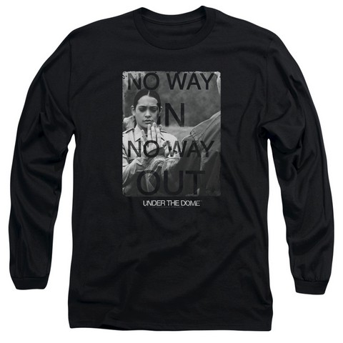 Under The Dome-Trapped - Long Sleeve Adult 18-1 Tee - Black- Extra Large