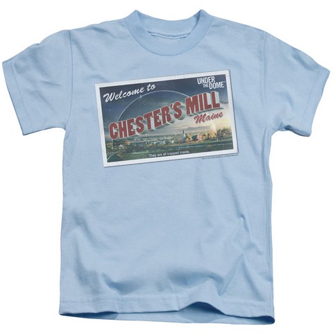 Under The Dome-Postcard - Short Sleeve Juvenile 18-1 Tee - Light Blue- Large 7