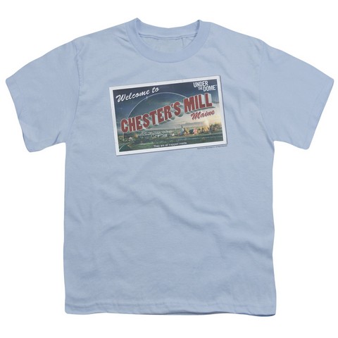 Under The Dome-Postcard - Short Sleeve Youth 18-1 Tee - Light Blue- Large