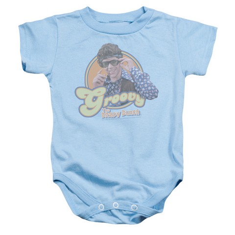 Brady Bunch-Groovy Greg - Infant Snapsuit - Light Blue- Small 6 Mos