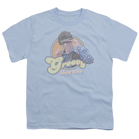 Brady Bunch-Groovy Greg - Short Sleeve Youth 18-1 Tee - Light Blue- Medium