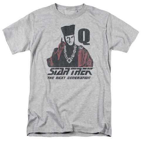 Star Trek-Q Point - Short Sleeve Adult 18-1 Tee - Athletic Heather- Medium