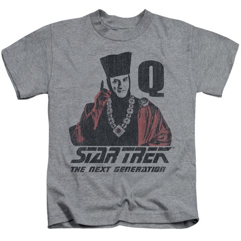 Star Trek-Q Point - Short Sleeve Juvenile 18-1 Tee - Athletic Heather- Small 4