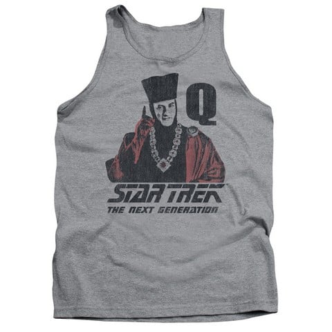 Star Trek-Q Point - Adult Tank Top - Athletic Heather- Medium
