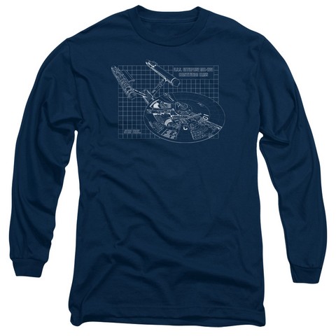 Star Trek-Enterprise Prints - Navy- Large