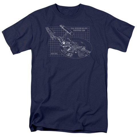 Star Trek-Enterprise Prints - Navy- Small