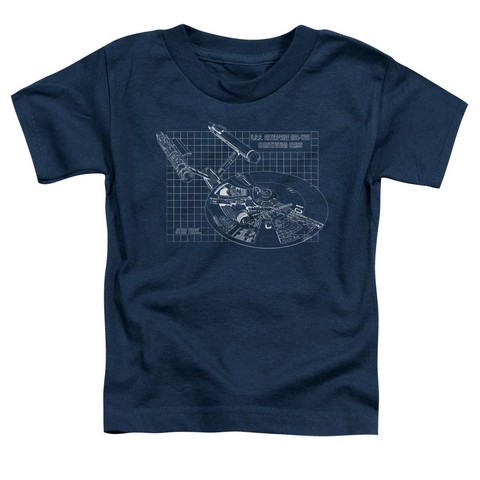 Star Trek-Enterprise Prints - Navy- Medium 3T