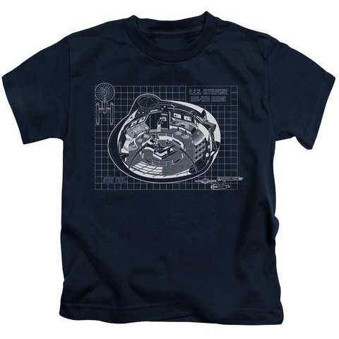 Star Trek-Bridge Prints - Navy- Medium 5-6