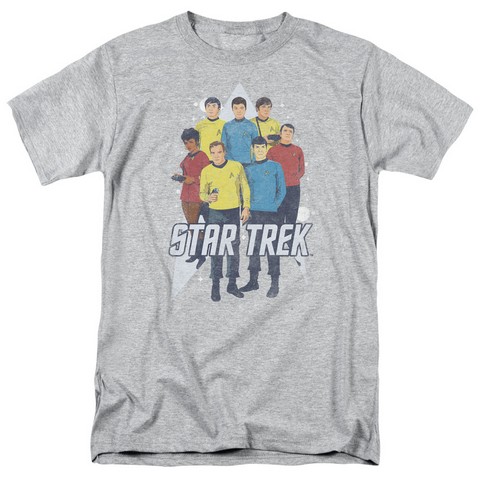 Star Trek-Here Here - Short Sleeve Adult 18-1 Tee - Athletic Heather- 2X