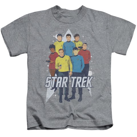 Star Trek-Here Here - Short Sleeve Juvenile 18-1 Tee - Athletic Heather- Large 7