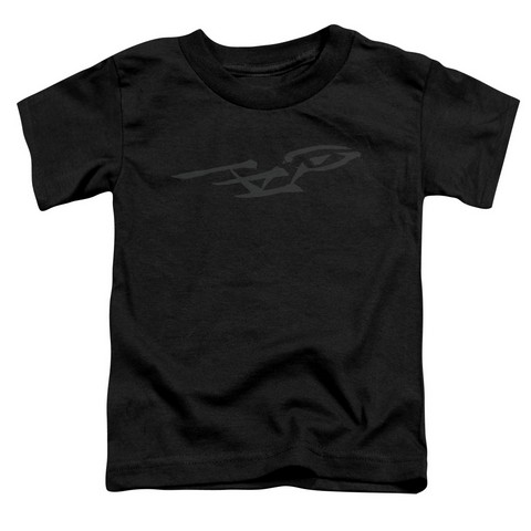 Star Trek-Bushwork Enterprise - Short Sleeve Toddler Tee - Black- Medium 3T