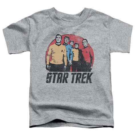 Star Trek-Landing Party - Short Sleeve Toddler Tee - Athletic Heather- Medium 3T