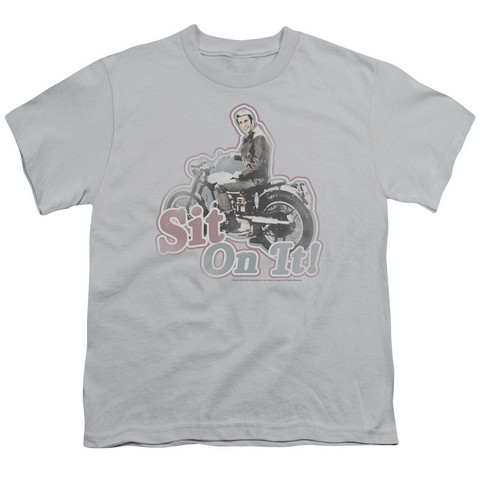 Happy Days-Sit On It - Short Sleeve Youth 18-1 Tee - Silver- Extra Large