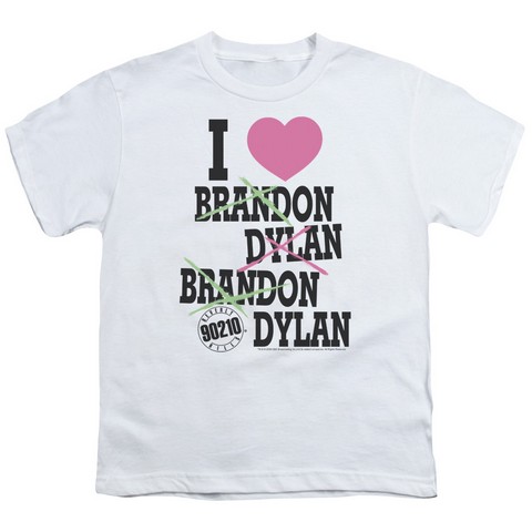 90210-I Heart 90210 - Short Sleeve Youth 18-1 Tee - White- Medium
