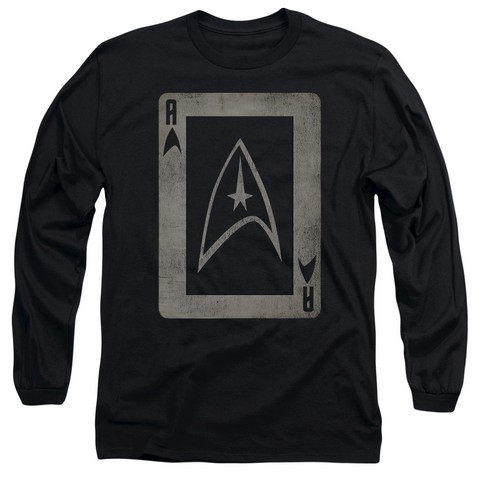 Star Trek-Tos Ace - Long Sleeve Adult 18-1 Tee - Black- Medium