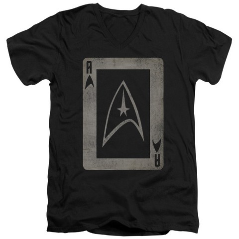 Star Trek-Tos Ace - Short Sleeve Adult 30-1 Tee - Black- Medium
